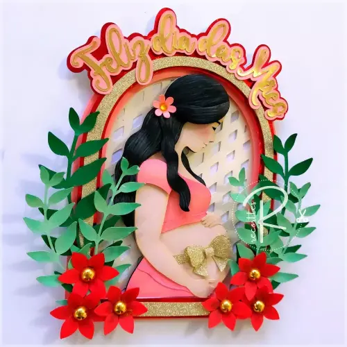 Arquivo de corte Topo de bolo Dia das Mães