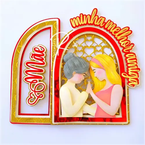 Arquivo de corte Topo de bolo Dia das Mães