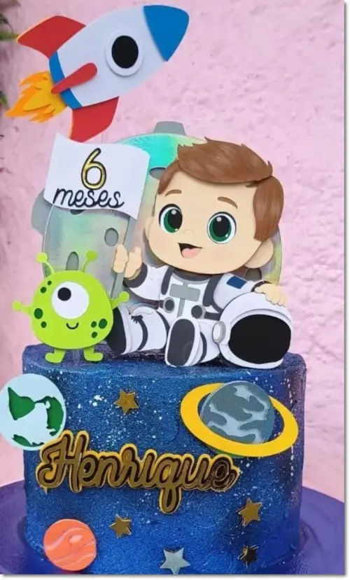 Arquivo de corte topo de bolo Astronauta