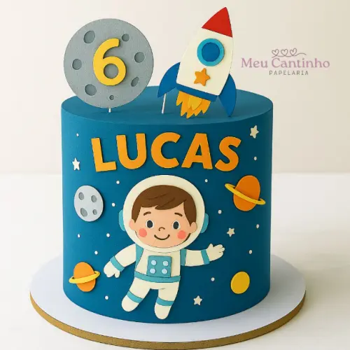 Arquivo de corte topo de bolo Astronauta