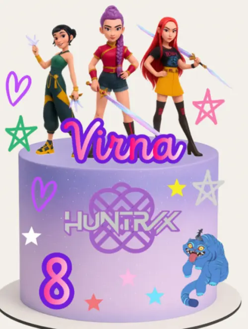 Arquivo de corte topo de bolo Kpop Demon Hunters