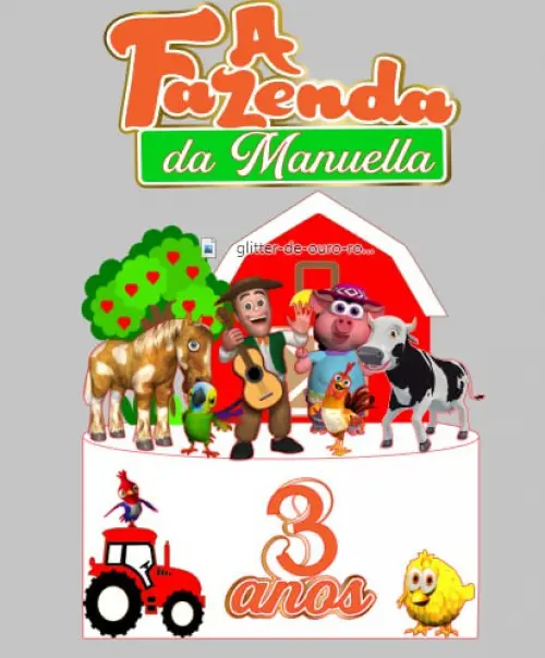 Topo de Bolo Fazenda do Zenon