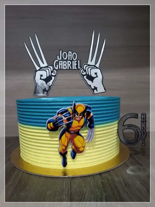 Topo de bolo Wolverine