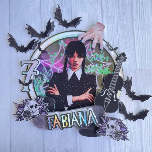 Topo de bolo Wandinha