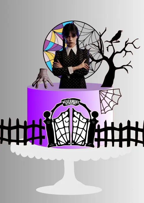 Topo de bolo Wandinha