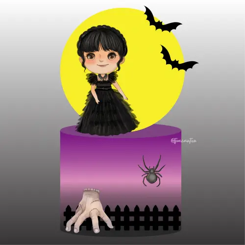 Topo de bolo Wandinha