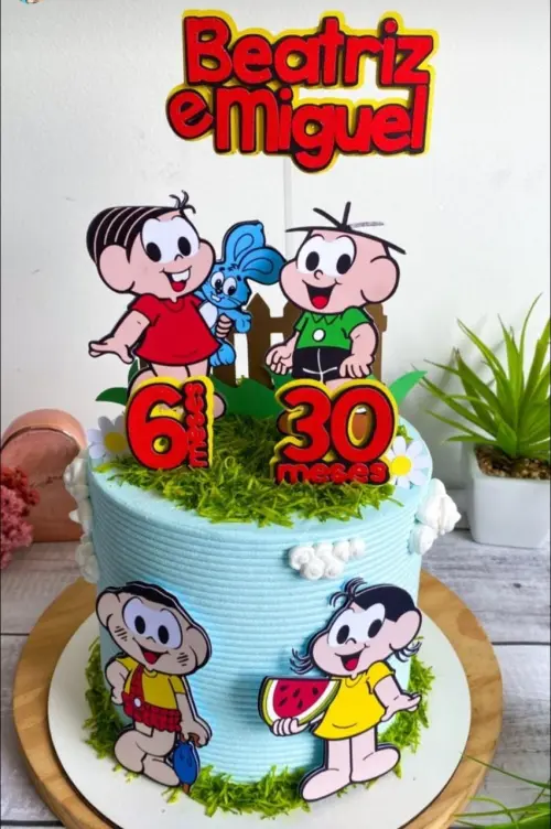 Topo de Bolo Turma da Monica