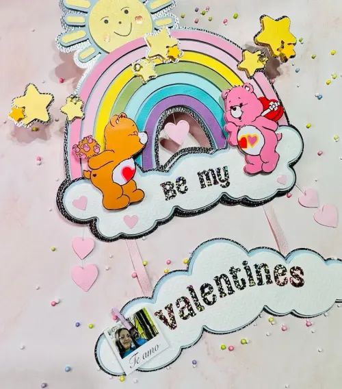 Topo de bolo Ursinhos Carinhosos