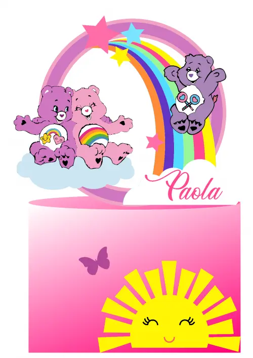 Topo de bolo Ursinhos Carinhosos