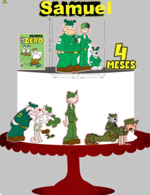 Topo de bolo Recruta 0