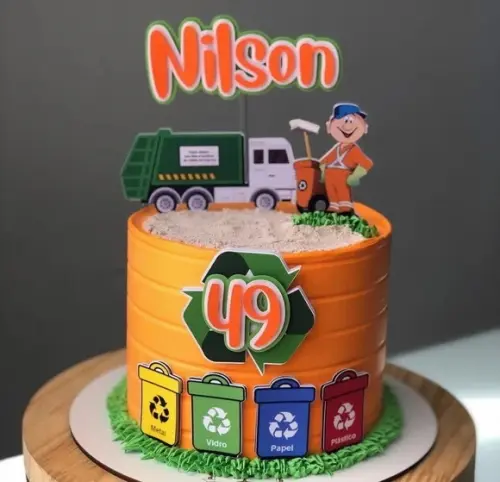 Topo de bolo Reciclagem