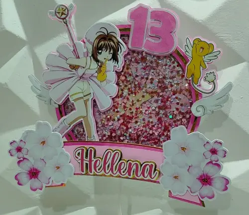 Topo de Bolo Sakura Card
