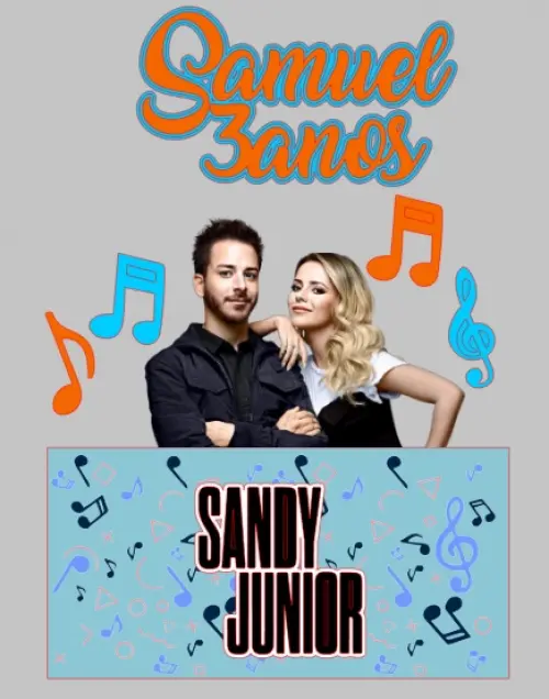 Topo de Bolo Sandy e Junior