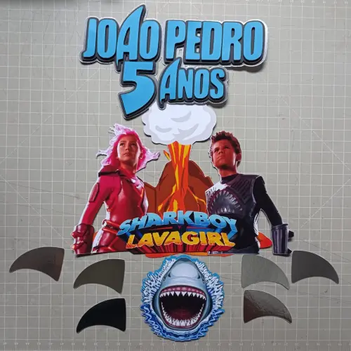 Topo de bolo Shark Boy