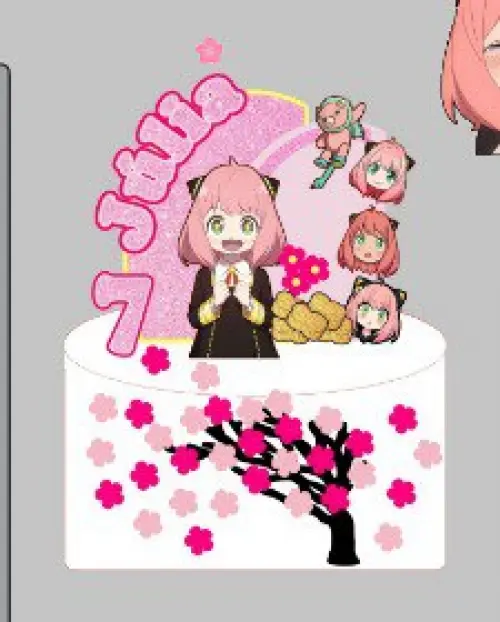 Topo de bolo Spy family