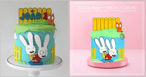 Topo de bolo Simon o Coelho