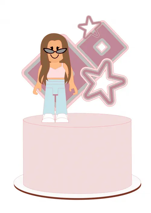 Topo de bolo Roblox
