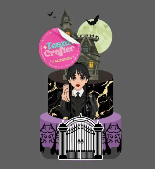 Arquivo de corte topo de bolo Wandinha