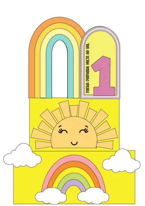 Topo de Bolo Sol Cute