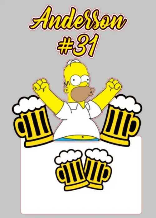 Topo de Bolo Simpsons