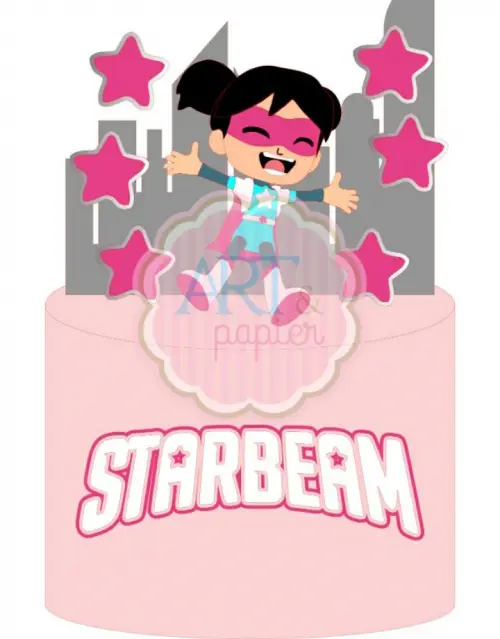 Topo de Bolo Star beans