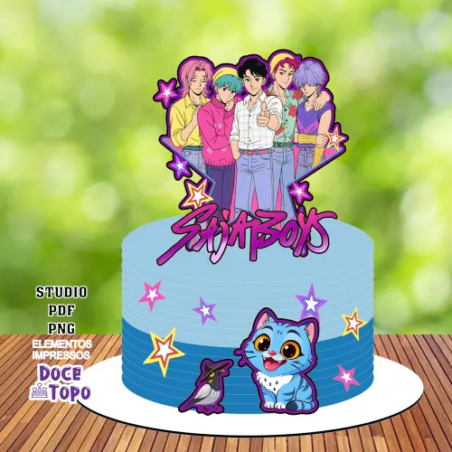 Arquivo de corte topo de bolo Kpop Demon Hunters