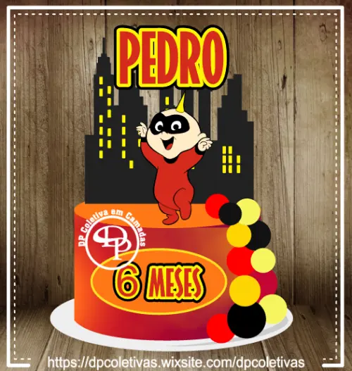 Topo de bolo os Incriveis