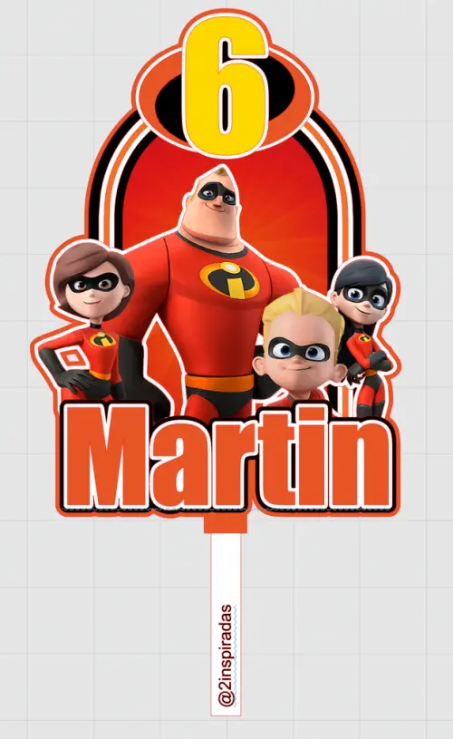 Topo de bolo os Incriveis