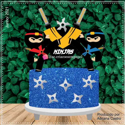 Topo de Bolo Ninja
