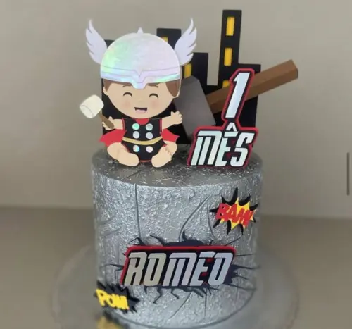 Topo de Bolo Thor