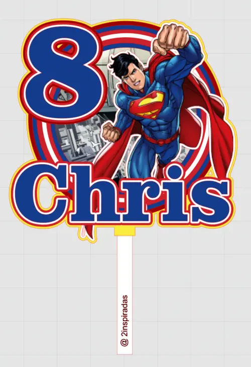 topo de bolo Super Homem