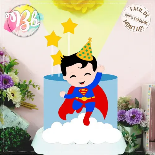 topo de bolo Super Homem