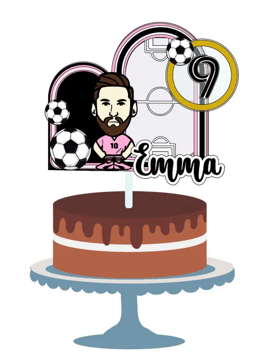 Topo de bolo Messi