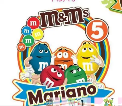 Topo de bolo M&M