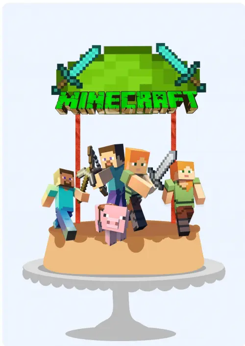 Topo de Bolo Minecraft