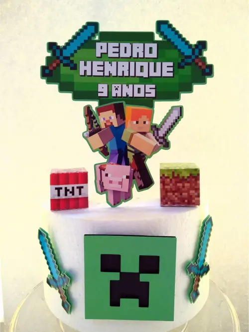 Topo de Bolo Minecraft