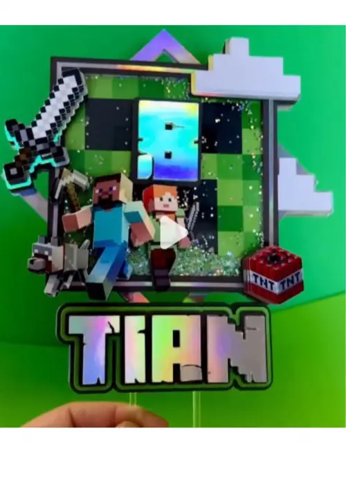 Topo de Bolo Minecraft