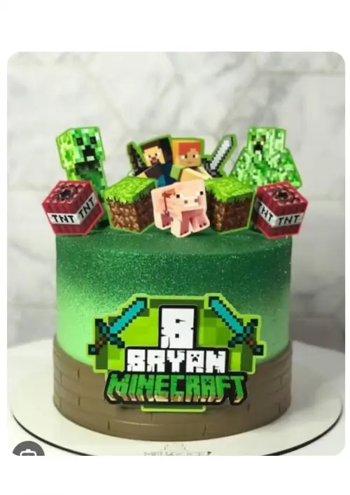 Topo de Bolo Minecraft