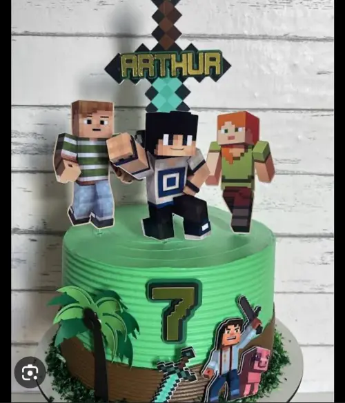 Topo de Bolo Minecraft