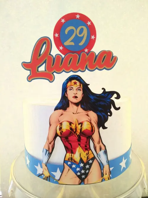 Topo de Bolo Mulher Maravilha