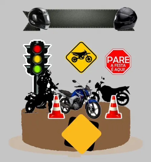 Topo de Bolo Moto