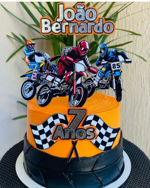 Topo de Bolo Moto