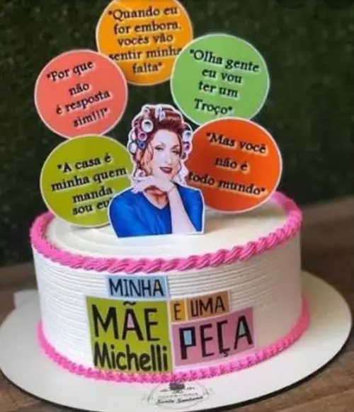 Topo de bolo Minha mãe é uma peça