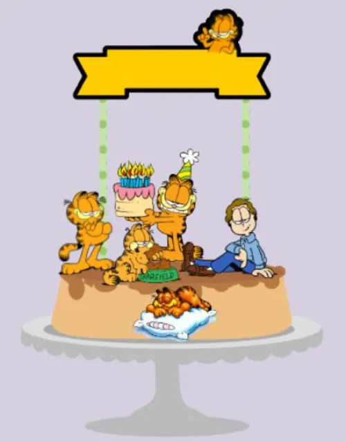 Topo de Bolo Garfield