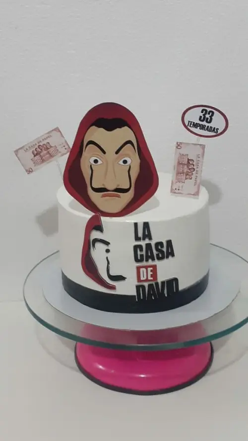 Topo de Bolo La casa de papel