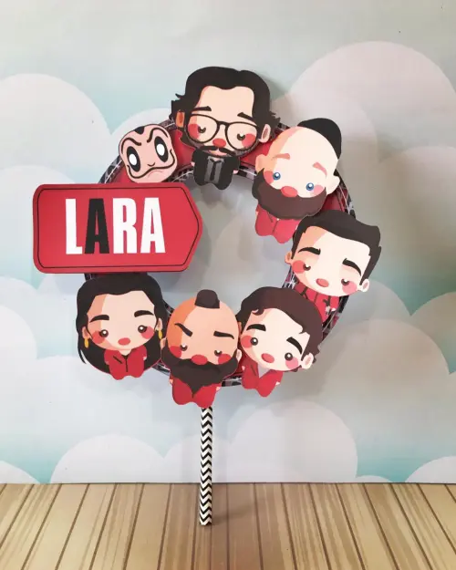 Topo de Bolo La casa de papel