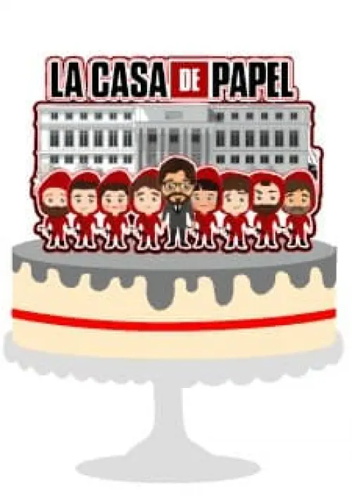 Topo de Bolo La casa de papel