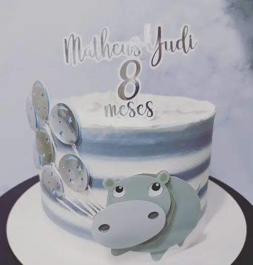 Topo de Bolo Hipopotamo