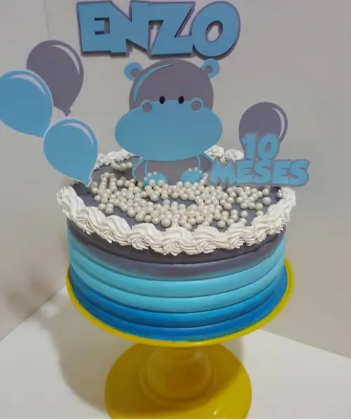 Topo de Bolo Hipopotamo