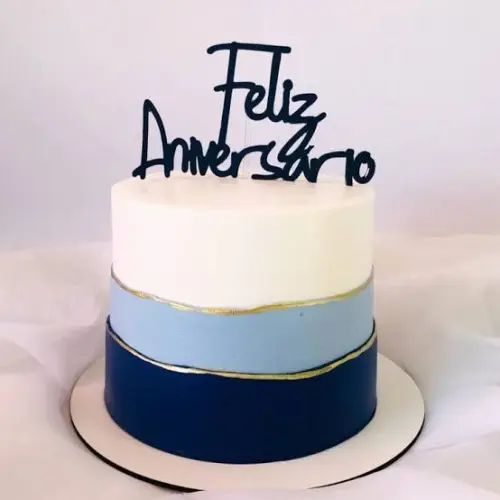 Topo de Bolo Feliz Aniversário